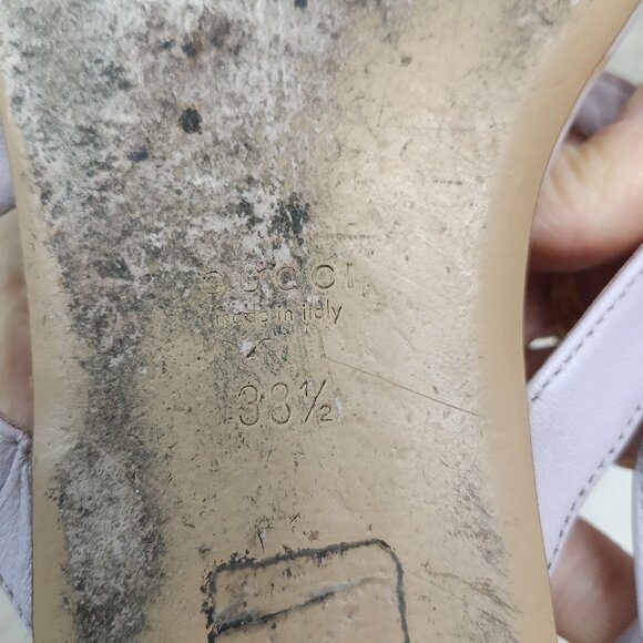 Gucci Authentic Pink Leather Thong Sandals Flip Flops EU38.5 - Picture 5 of 7